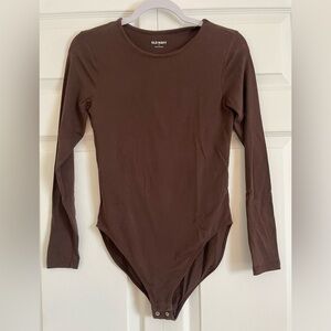 Old Navy Chocolate Long Sleeve Bodysuit